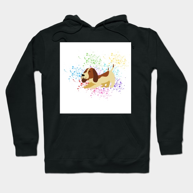 Happy Dog Hoodie by PedaDesign